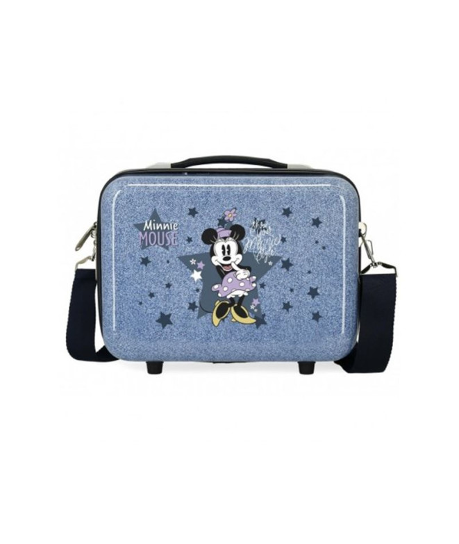 Necessaire Estojo de toucador Disney Abs. Estilo Minnie Azul