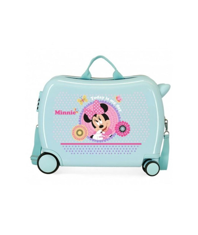 Mala Infantil Disney Abs Rolling 4W.(2 Multid.) Minnie Today Is My Day Azul