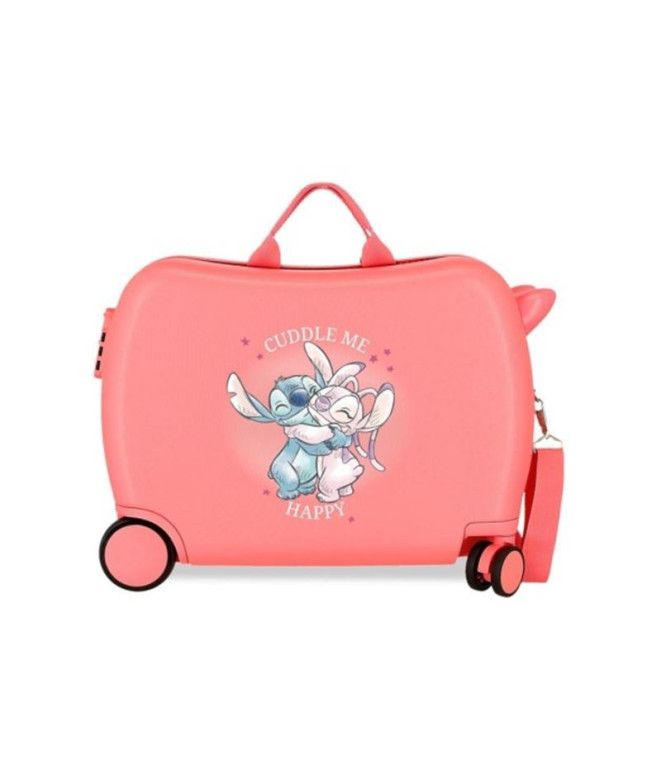 Mala Infantil Disney Abs Rolling 4W. (2.Multi) Stitch Cuddle Me Coral Pink