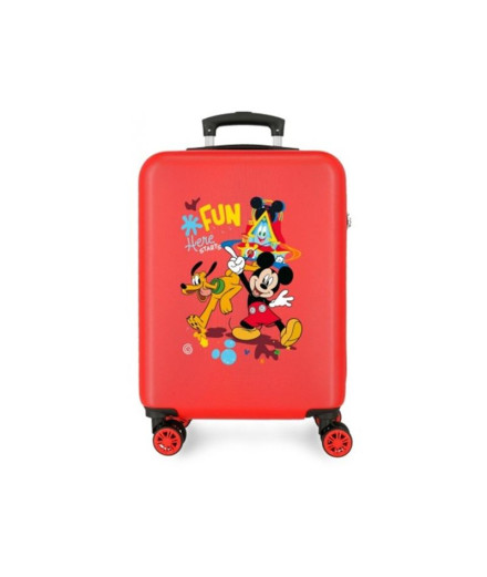 Mala Disney Abs 55Cm 4W Mickey Aqui Começa Vermelho