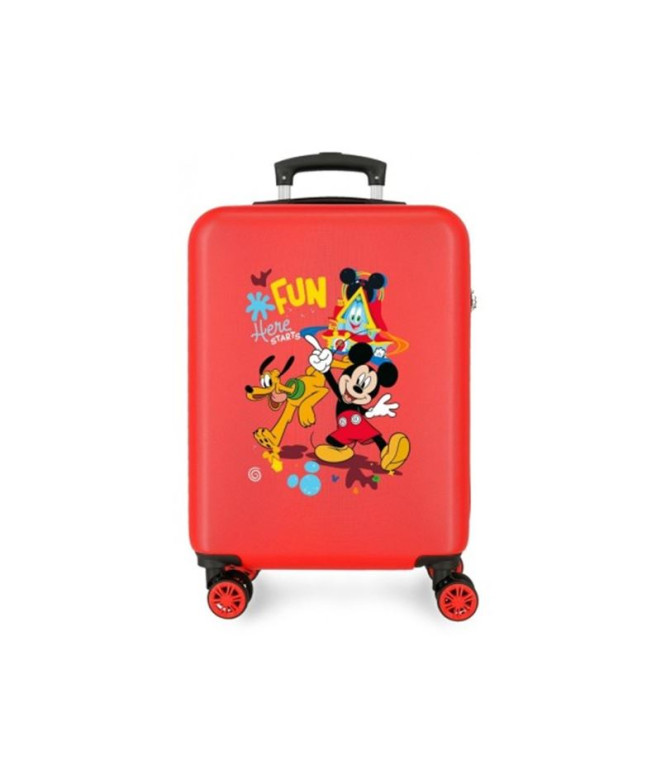 Maleta Disney Abs 55Cm 4W Mickey Here Starts Rojo