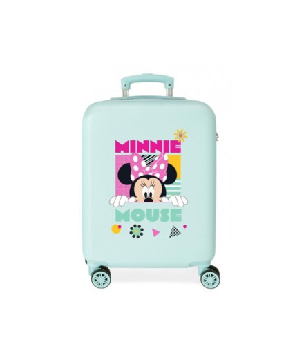 Mala Disney Abs 55Cm 4W Mnnie Geométrico Turquesa Azul
