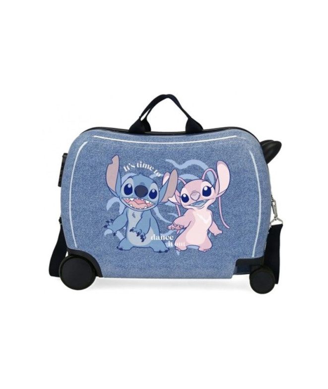 Mala Infantil Disney Abs Rolling 4W.(2 Multid.) Stitch Dace It Out Azul