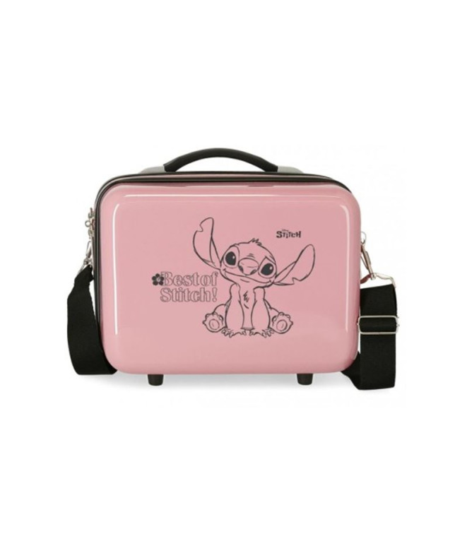 Necessaire Disney Adapt. Estojo de Cosmética Abs Best Of Stitch Pink