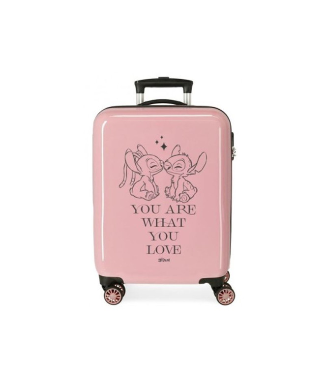 Maleta Disney Abs 55Cm 4R Stitch You Love Rosa