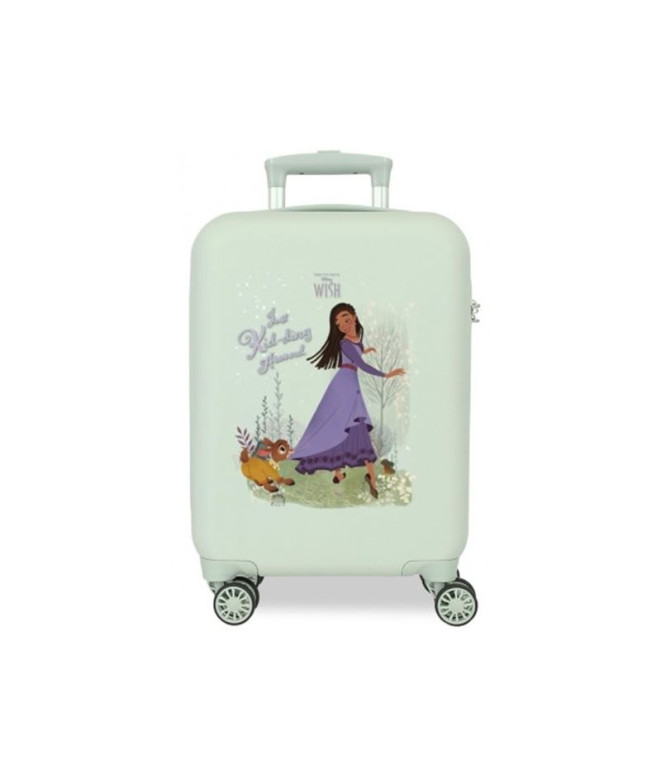 Trolley Disney Abs Mala 50 Cm.4R. Wish- Brincando com Valentino Verde