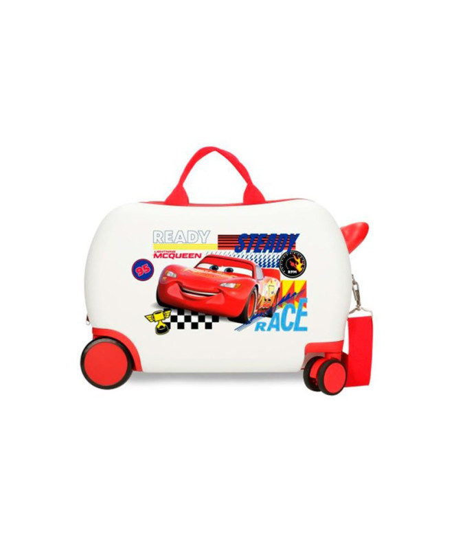 Mala Infantil Disney Abs Rolling 4W.(2 Multi.) 45Cm. Carros Vamos Correr Branco