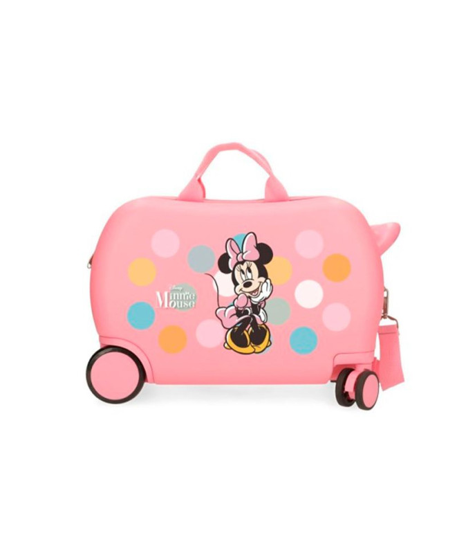 Mala Infantil Disney Abs Rolling 4W.(2 Multi.) 45Cm. Minnie Coquette Rosa