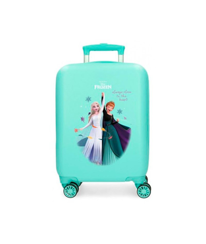 Trolley Disney Abs 50 Cm.4R Frozen Sempre Perto do Coração Azul Turquesa