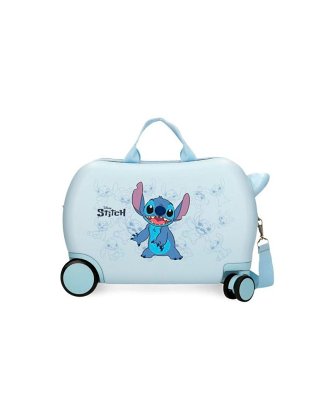 Mala Infantil Disney Abs Rolling 4W.(2 Multi.) 45Cm. Happy Stitch Azul