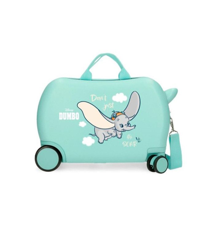 Valise Enfant Disney Abs Rolling 4W.(2 Multi.) 45Cm. Dumbo Fly Bleu Turquoise