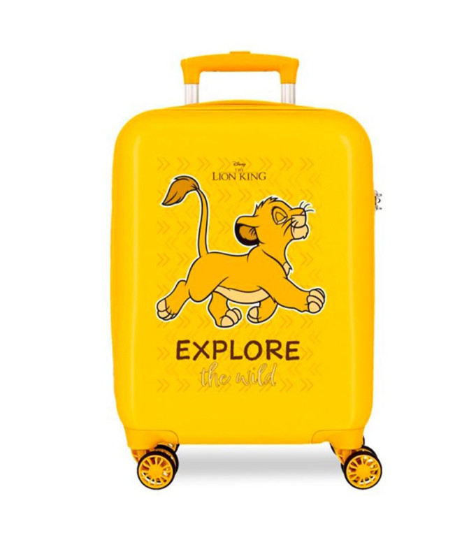 Trolley Disney Abs Mala 50 Cm.4R O Rei Leão Explorador Amarelo Ocre