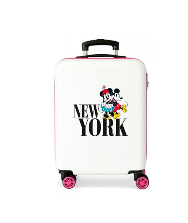 Trolley Disney Abs Mala 55Cm.4W. Mickey & Minnie Viagem a Nova Iorque Branco