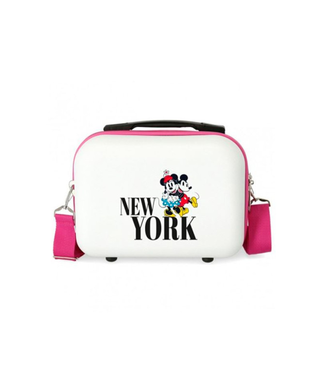 Necessaire Estojo de toucador Disney Abs. Mickey & Minnie Viagem a Nova Iorque Branco