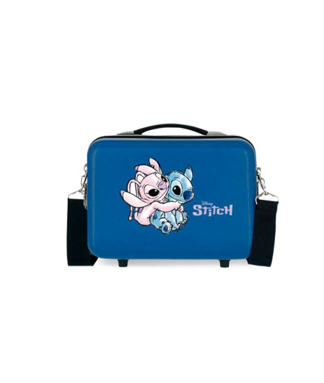 Necessaire Disney Adapt. Estojo de Cosmética Abs Fun Stitch Hugs Nude Purple