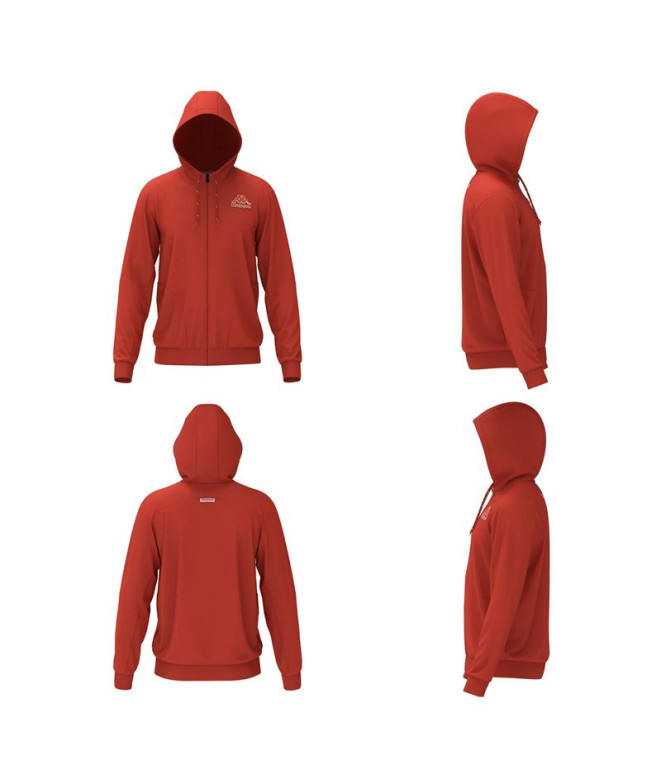 Sudadera Kappa Firti Swt Hombre Rojo Creta