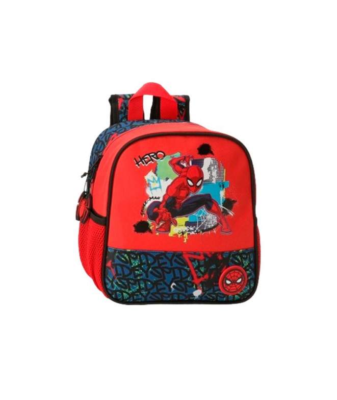 Mochila Marvel Adap. 25Cm. Homem-Aranha Vermelho Urbano