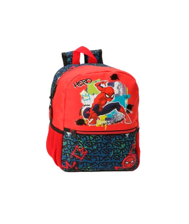 Mochila Marvel 33Cm. Spiderman Urban Rojo