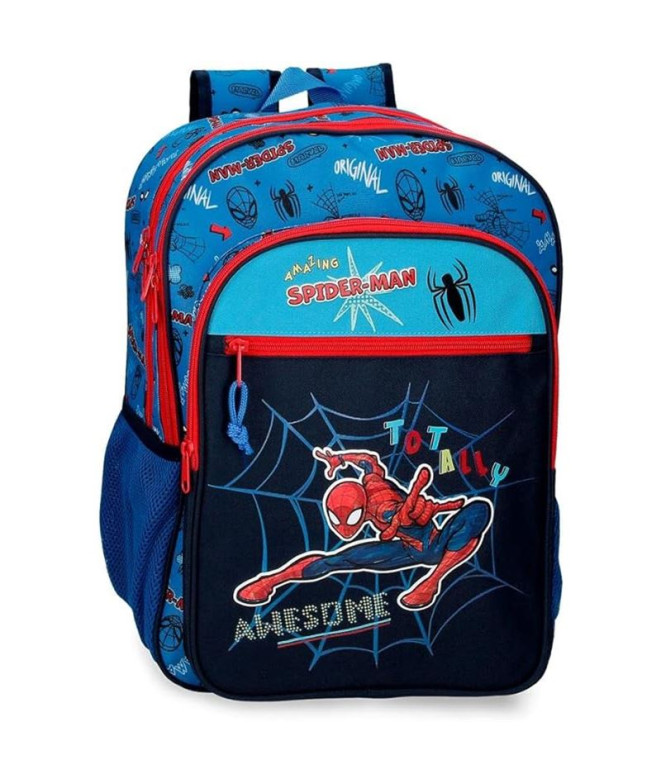 Mochila Marvel 42Cm 2C. Homem-Aranha Totalmente Incrível Azul