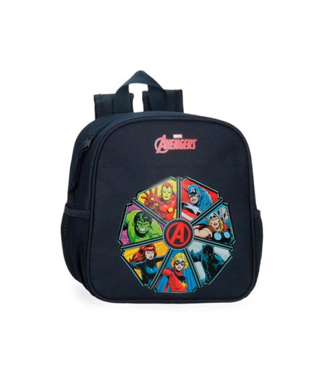 Mochila Marvel 25 Cm. Avengers To The Power Preto