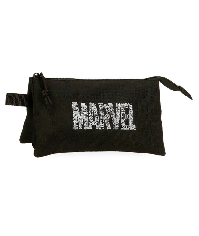 Necessaire Marvel 3C.Marvel Characters Logo Preto