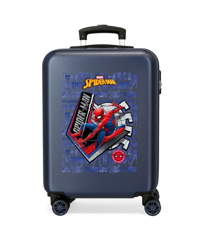 Trolley Marvel Abs 55Cm. Homem-Aranha Grande Poder Azul Marinho