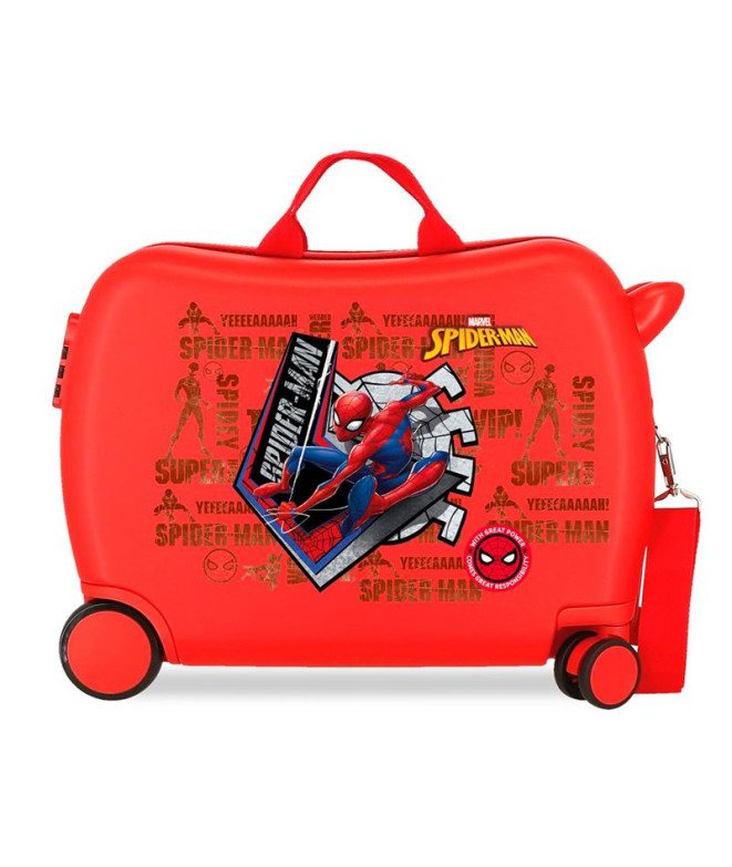 Valise Marvel Inf.Abs 4R. (2.Multid) Spiderman Great Power Rouge Rouge