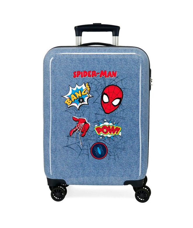Trolley Marvel Abs 55Cm.4R. Spiderman Denim Azul