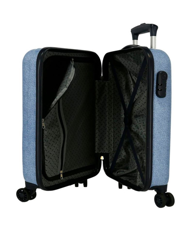 Trolley Marvel Abs 55Cm.4R. Spiderman Denim Bleu