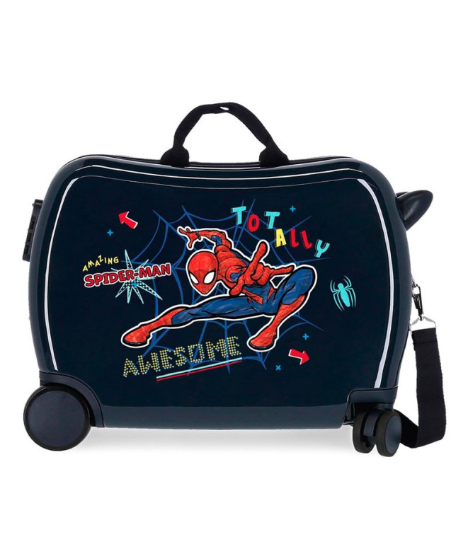 Valise Marvel Inf.Abs 4R. (2 Multi) Spiderman Totally Awesome Bleu