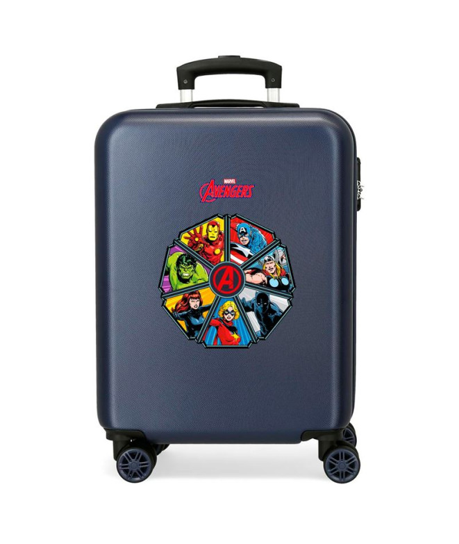 Trolley Marvel Abs 55Cm.4R.Avengers To The Power Navy Preto