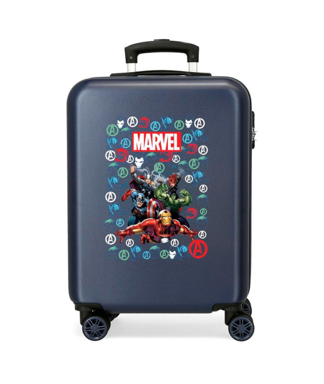 Trolley Marvel Abs 55Cm. Avengers Team Bleu Marine