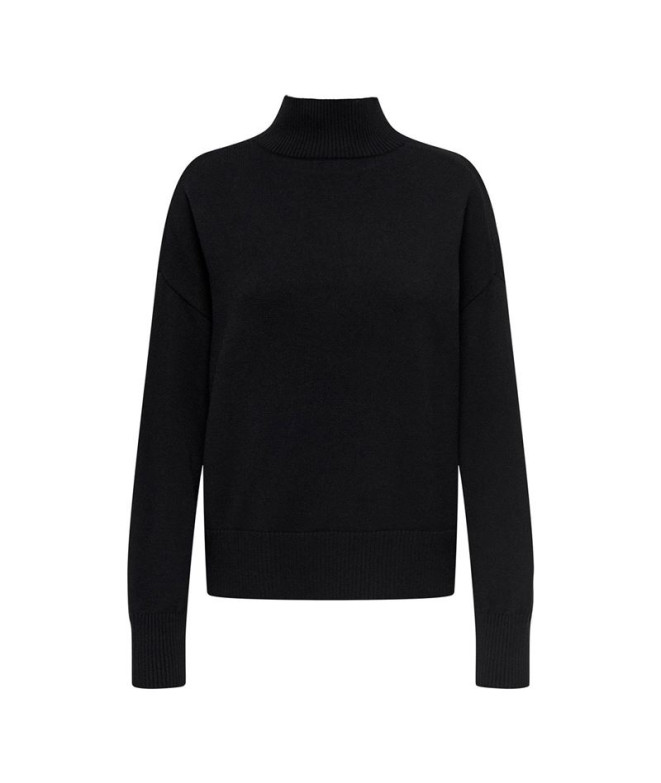 Moletom Mulher Only Onlbari L/S Highneck Knt Preto