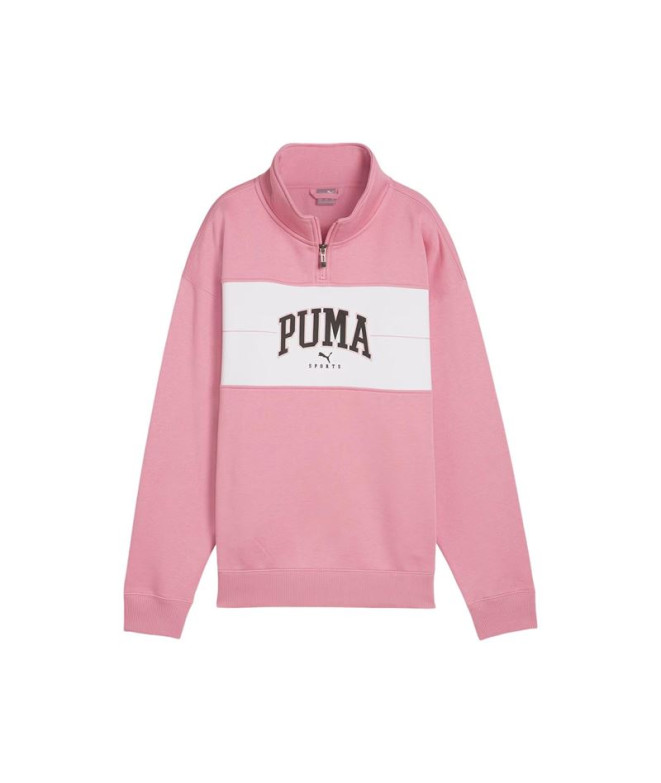 Moletom Casual Puma Squad Half-Zip Fl Mulher