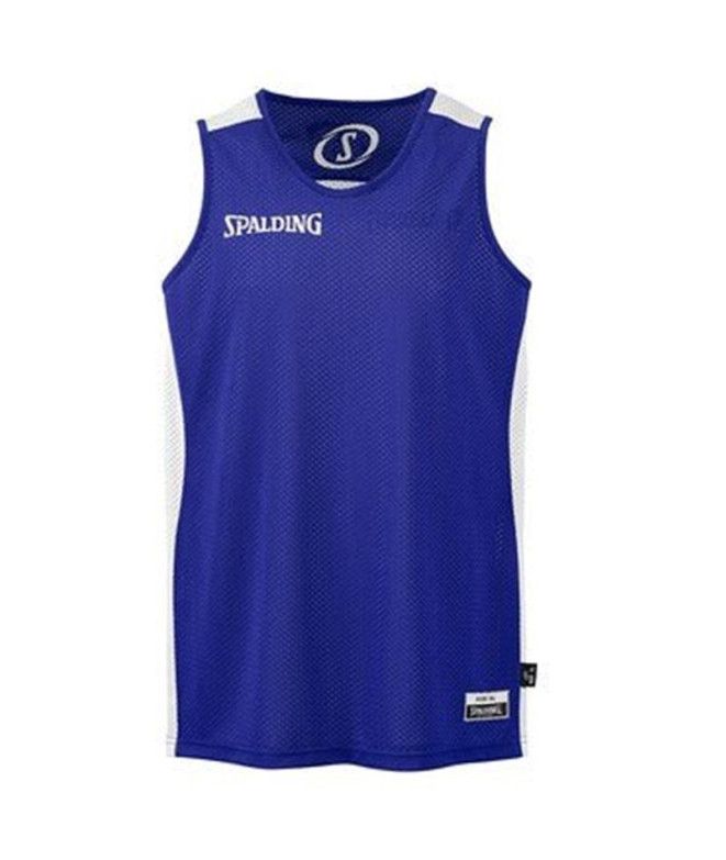 Camiseta Basquetebol Spalding Homem da Essential Reversible Azul/Branco