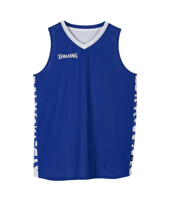 Camiseta Basquetebol Spalding Homem da Essential Reversible Azul/Branco