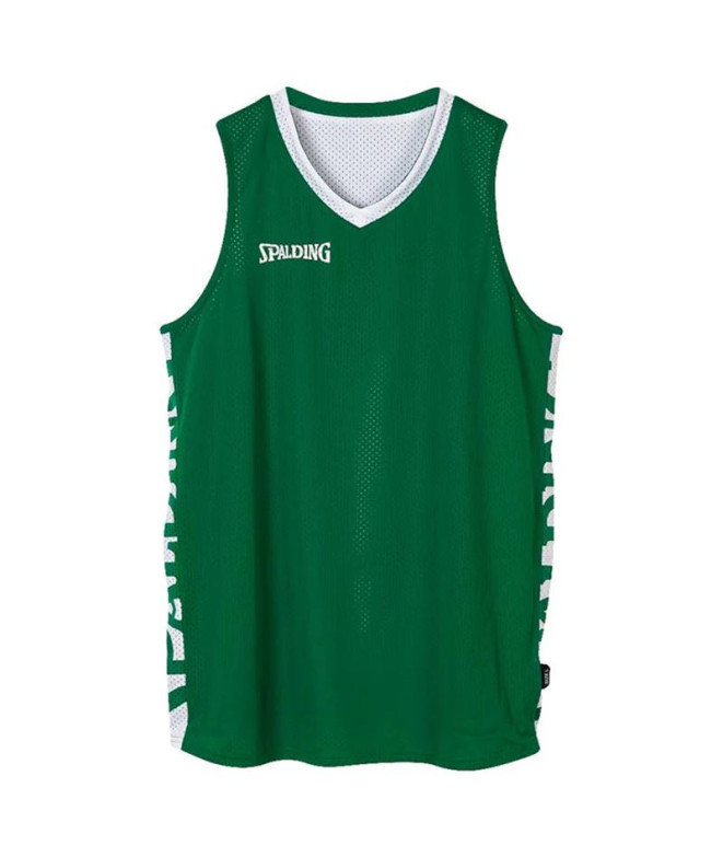 Camiseta Basquetebol Spalding Homem da Essential Reversible Lagoon/White