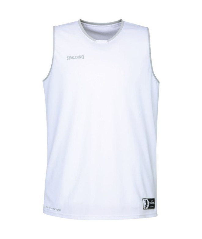 T-shirt Basket-ball Spalding Homme de Move White/ Grey