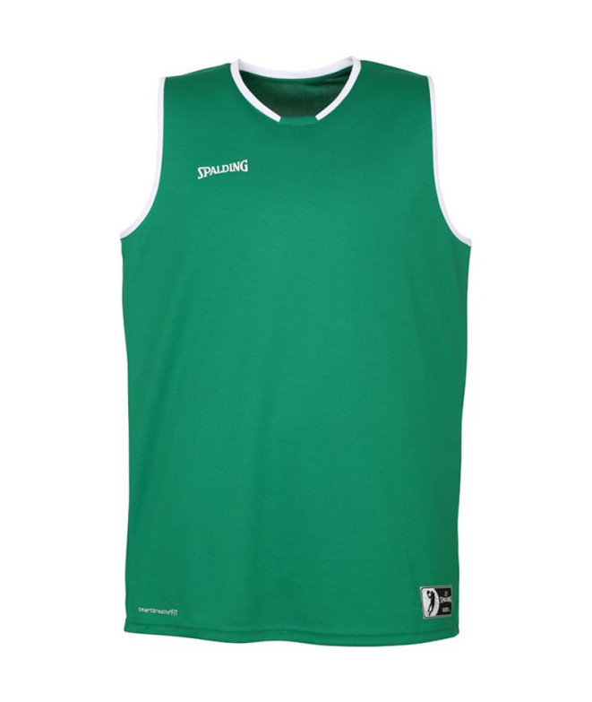 Camiseta Basquetebol Spalding Homem de Move Lagoon/White