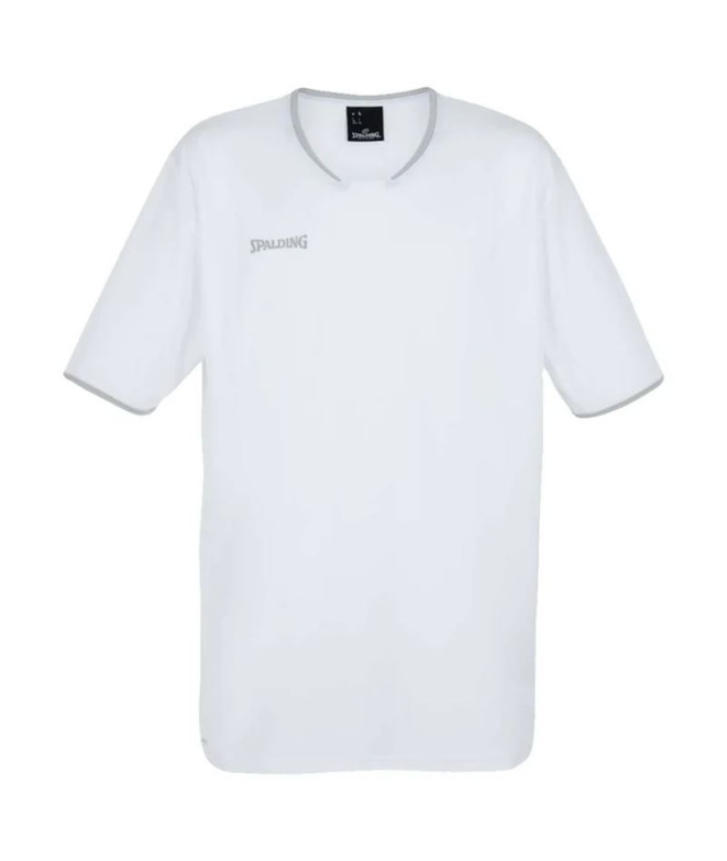 Camiseta Basquetebol Spalding Homem da Move Shooting Branco/Cinzento