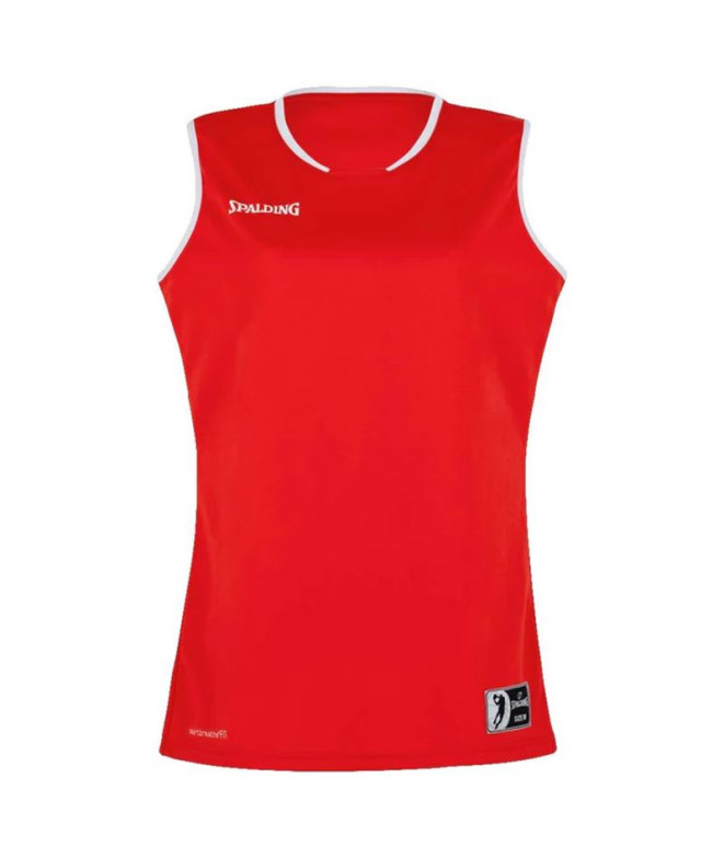 Camiseta Basquetebol Spalding Mulher de Mulher Vermelho/branco