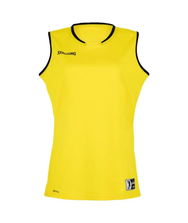 Camiseta Basquetebol Spalding Mulher de Move Yellow/Black Lime (Amarelo/Preto)