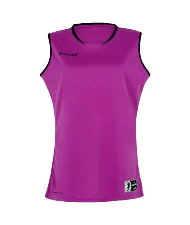 Camiseta de Baloncesto Spalding Move Mujer Plum/Negro
