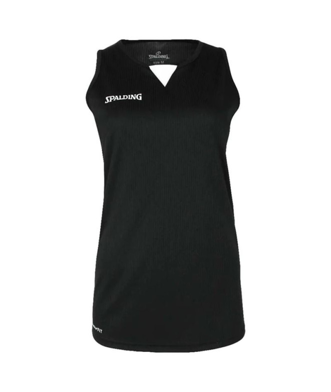 Camiseta Basquetebol Spalding Mulher de 4HER III Preto/Branco