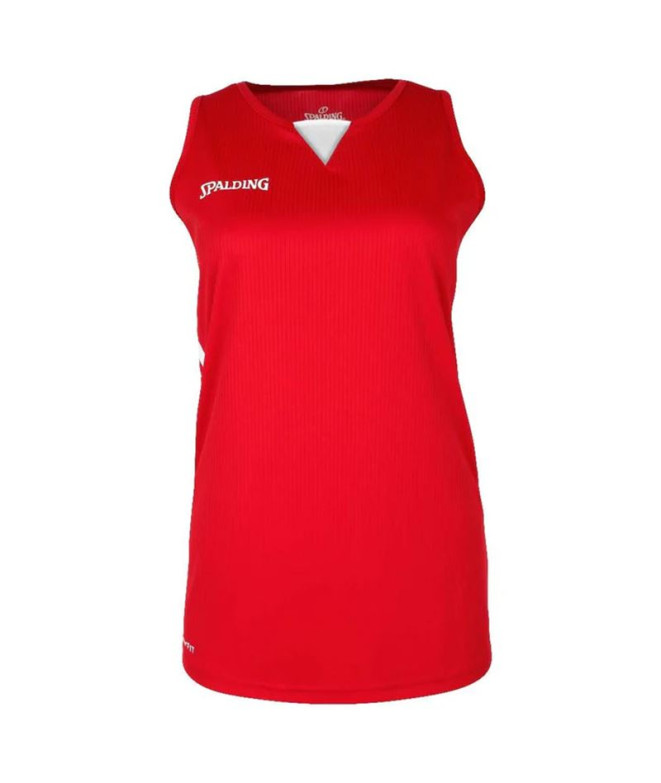 Camiseta Basquetebol Spalding Mulher de 4HER III Vermelho/Branco