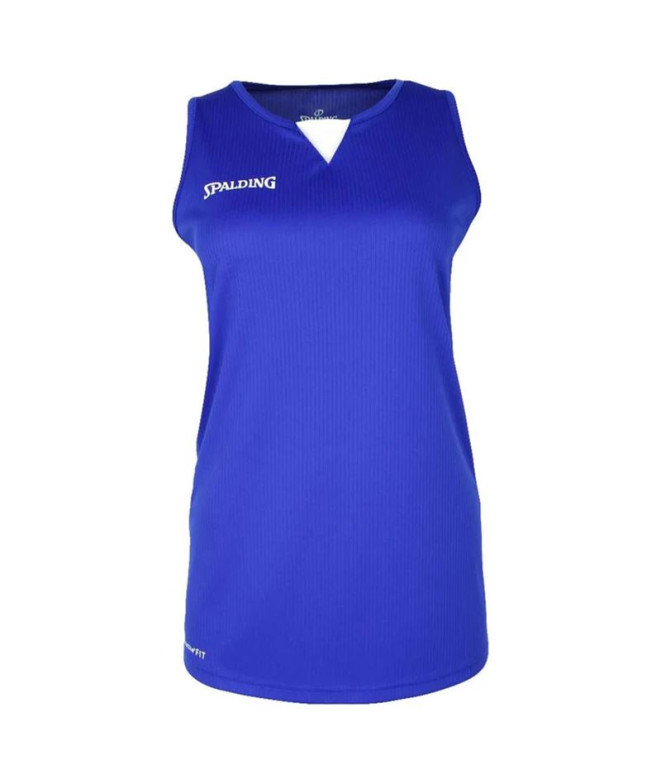 Camiseta Basquetebol Spalding Mulher de 4HER III Azul/branco