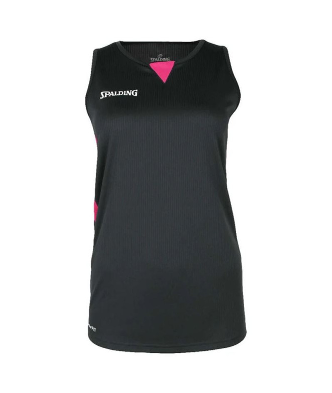 Camiseta Basquetebol Spalding Mulher de 4HER III Anthra/Rosa