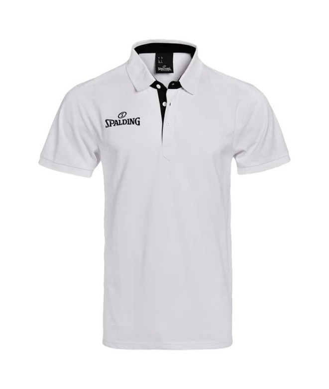 Polo de Baloncesto Spalding Prime Polo Hombre Blanco