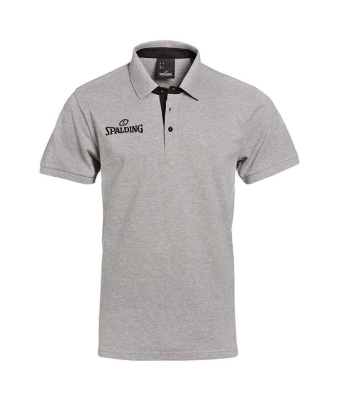 Polo Basquetebol Spalding Polo Homem por Prime Melange Cinzento