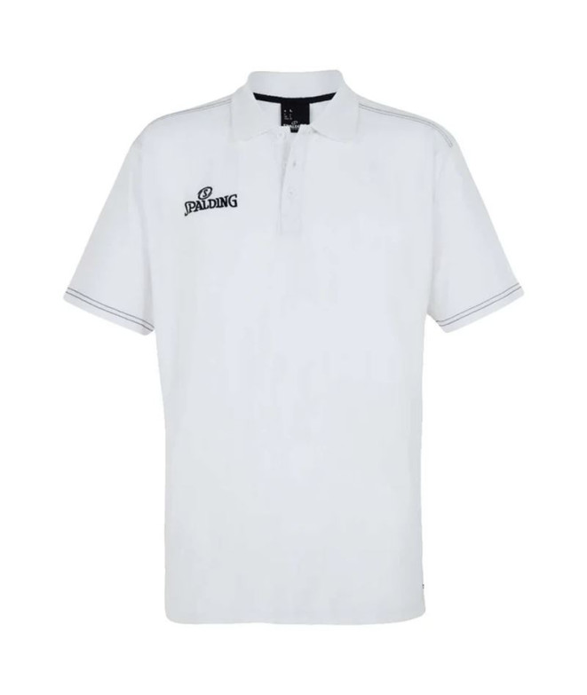 Camiseta Basquetebol Spalding Polo Homem do Branco